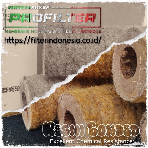 resin bonded filter cartridge coklat