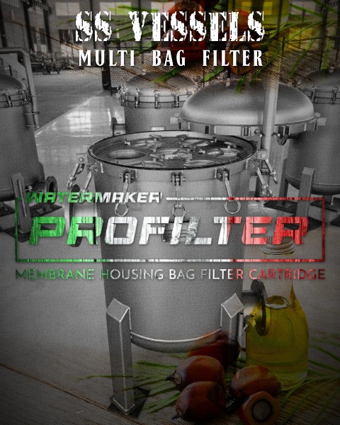 ss vessel multi bag filter cartridge housing
