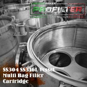 SS304 SS316L Vessel Multi Bag Filter Cartridge Housing