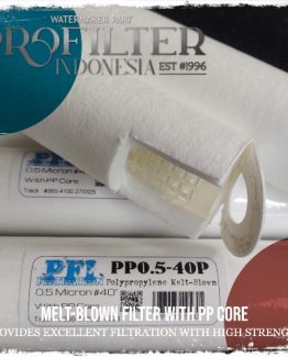 spun swro bwro sediment cartridge filter with inner pp core 1-10 micron, 10-40 inch