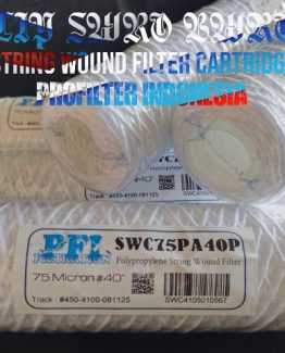string wound filter cartridge benang yarn pp 25-75 micron