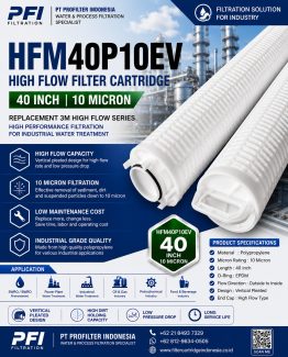 HFM40P10EV High Flow Filter Cartridge 40 inch 10 micron